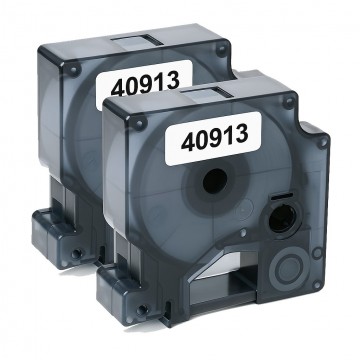 Huismerk Dymo 40913 Zwart op Wit 2X