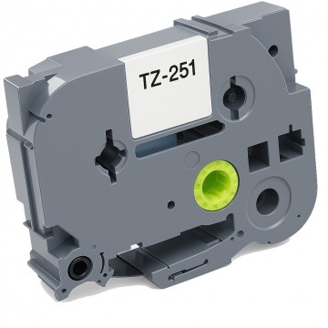 Huismerk Brother TZ-251 Zwart op Wit