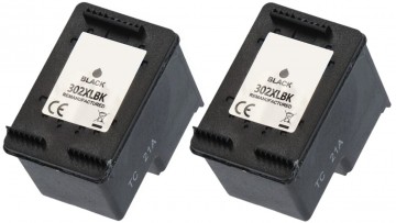 Huismerk HP 302XL Zwart 2X